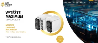 Ťažba kryptomien pomocou platformy Coin Factory