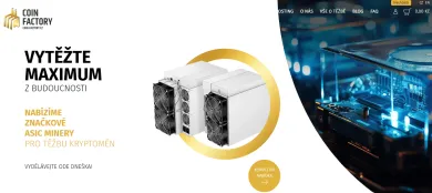 Ťažba kryptomien pomocou platformy Coin Factory