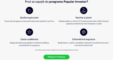 Výhody programu Popular Investor