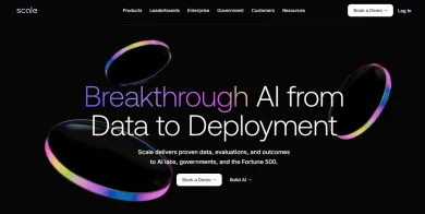 Domovská stránka Scale AI