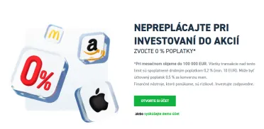 ETF a akcie sú na XTB zadarmo