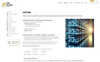 Hosting od Coin Factory