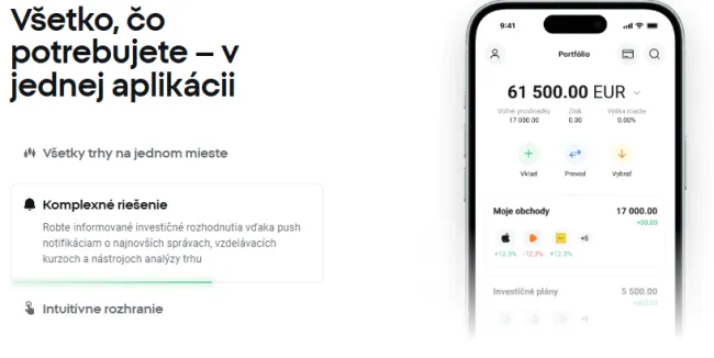 Mobilná aplikácia XTB