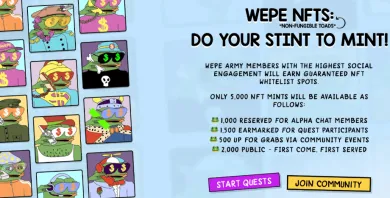 Nová NFT kolekcia Wall Street Pepe