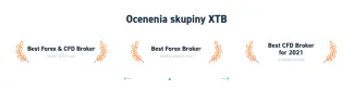Ocenenia XTB
