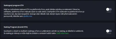 Staking kryptomien na eToro