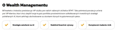 Výhody Wealth Management na BITmarkets