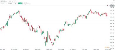 Vývoj ceny akcií Meta