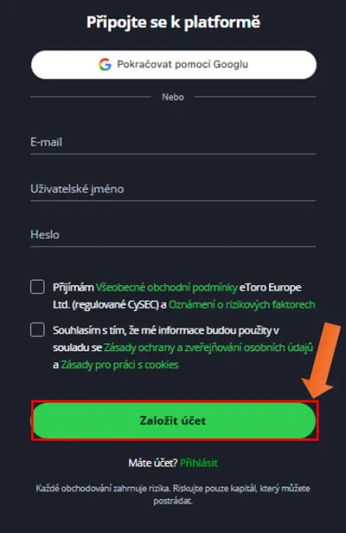 Zadanie prihlasovacích údajov