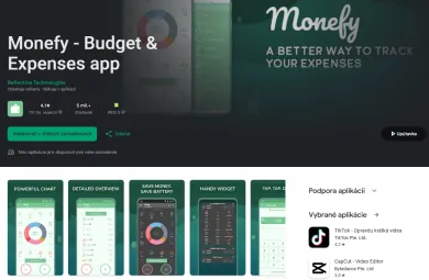 Aplikácia na financie Monify