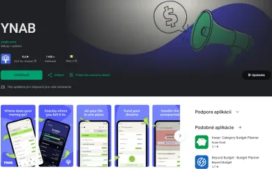 Aplikácia na financie YNAB