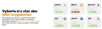 Obchodujte vyše 200 kryptomien