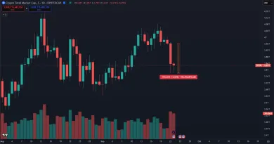 Pád trhovej kapitalizácie kryptomien