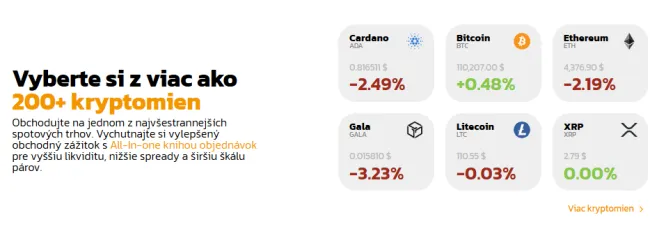Veľký výber kryptomien na BITmarkets