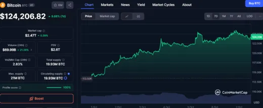 Bitcoin si za posledný týždeň pripísal takmer 10 %