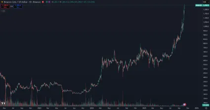 Cena kryptomeny BNB je na historickom maxime