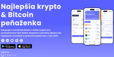 Mobilná aplikácia kryptopeňaženky Best Wallet