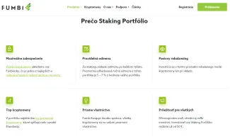 Výhody Staking Portfólia Fumbi