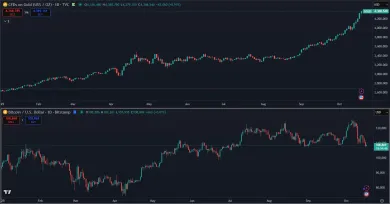 Zlato v roku 2025 prevyšuje Bitcoin