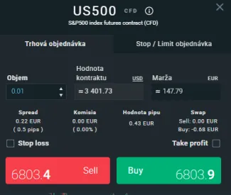 Nákup akciového indexu S&P 500