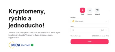 CryptoVoucher získal MiCA licenciu