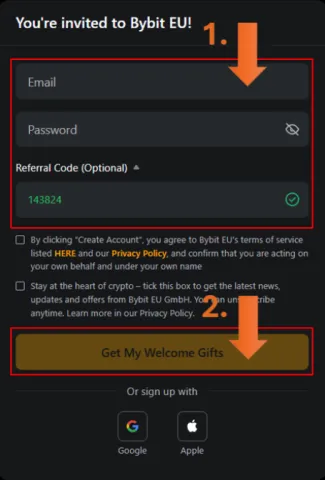 Jednoduchá registrácia na Bybit EU