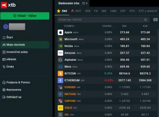 Široký výber aktív od XTB