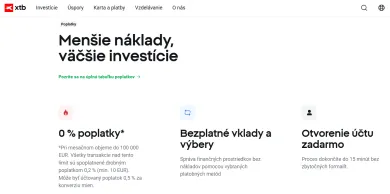 Výhody XTB