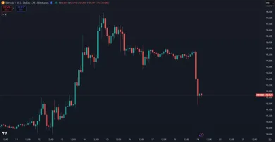 Bitcoin v prudkom páde