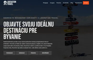 Domovská stránka Liberation Travel