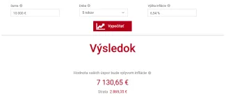 Inflačná kalkulačka
