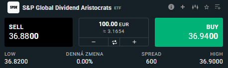 Nákup ETF na dividendových aristokratov