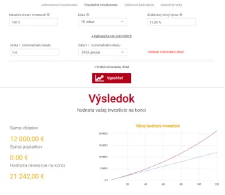 Pravidelné investovanie na 10 rokov