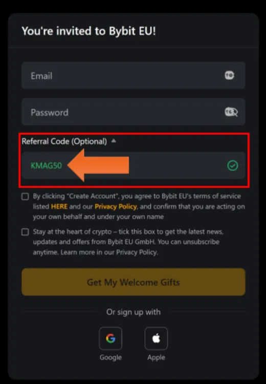 Registrácia Bybit EU