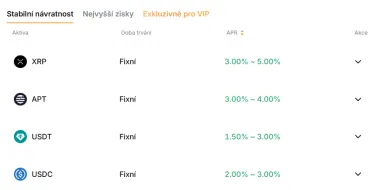 Výnosný staking na Bybit EU