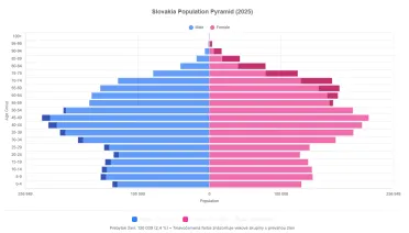 Demografická štruktúra Slovákov v roku 2025