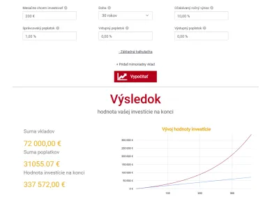 Investovanie s 1 percentom správcovského poplatku