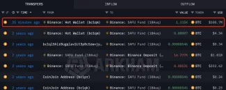 Presun 100 miliónov dolárov od Binance