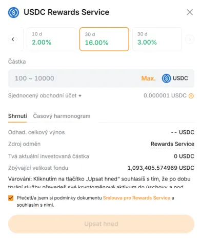 Staking USDC na Bybit EU