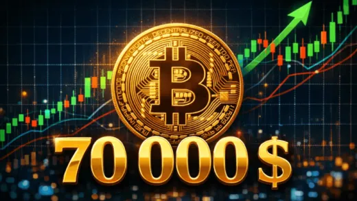 Bitcoin prekonal 70 000 dolárov