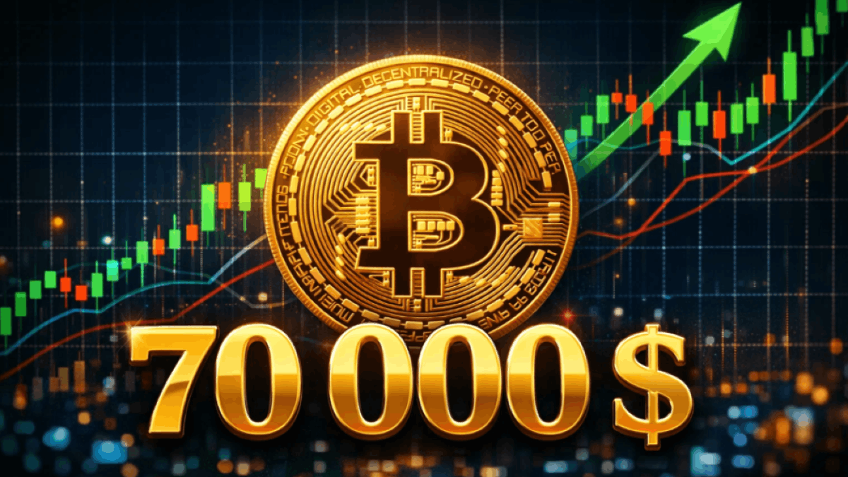Bitcoin prekonal 70 000 dolárov