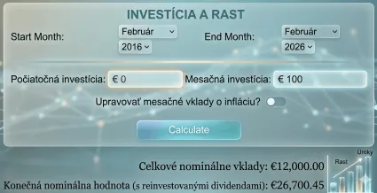Kalkulačka investovania na dôchodok