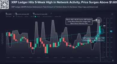 Počet peňaženiek s nenulovým zostatkom XRP na historickom vrchole