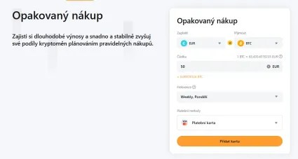 Opakovaný nákup Bitcoinu na Bybit EU