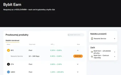 Platforma Bybit Earn