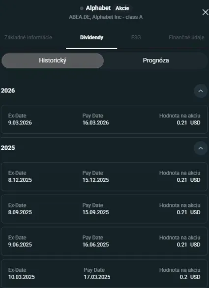 Analýza vyplácania dividend na XTB