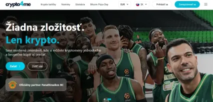 Domovsk&aacute; str&aacute;nka služby crypto4me