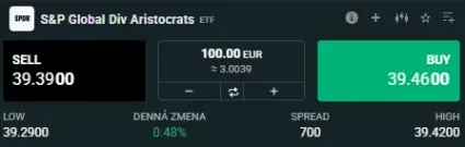 Nákup ETF dividendoví aristokrati