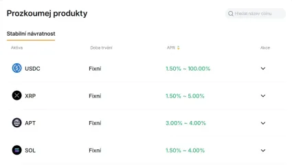 Staking na Bybit EU pre vybran&eacute; kryptomeny