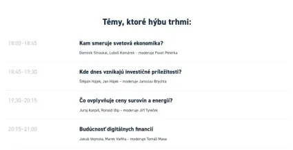Témy, ktoré hýbu trhmi